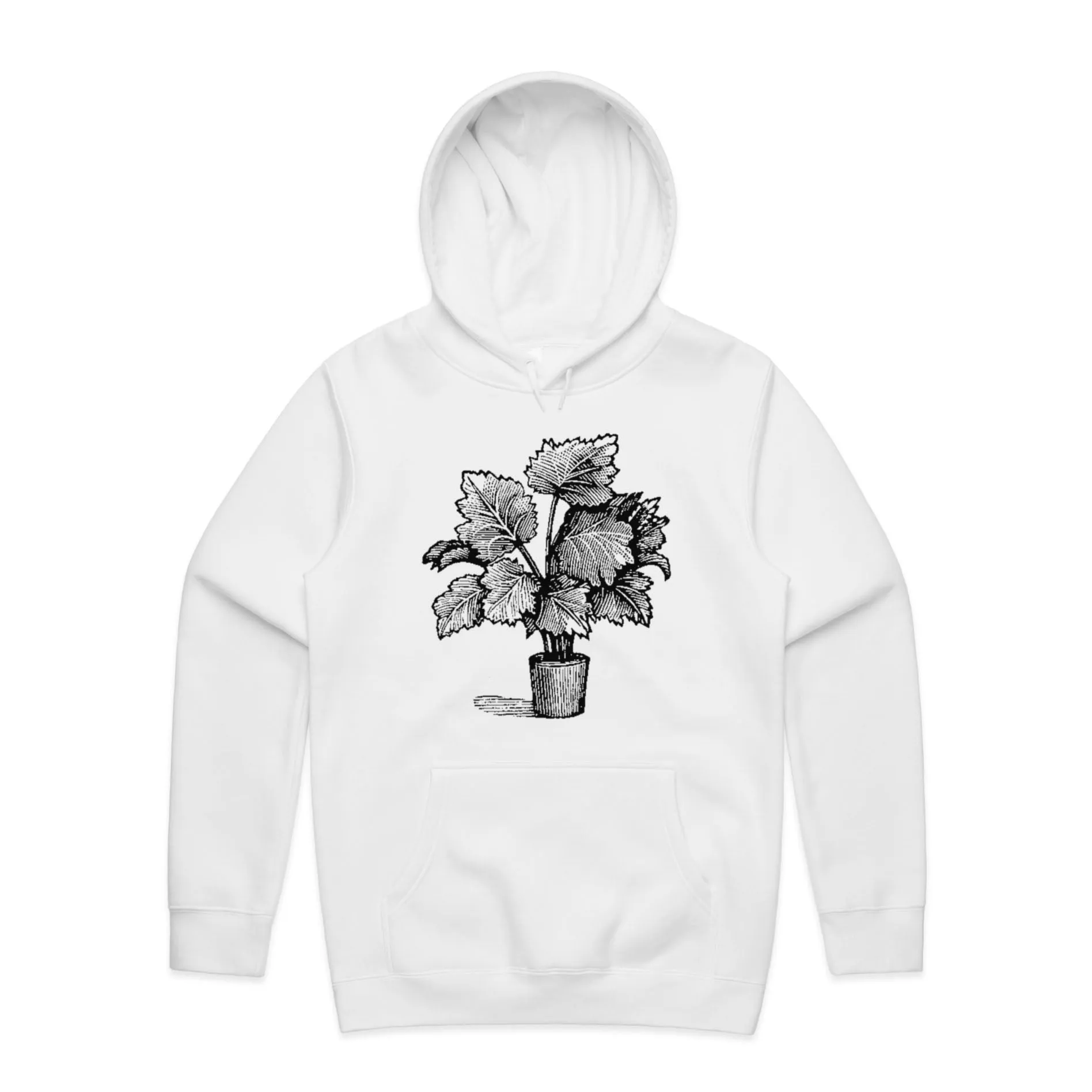 Leafy Pot Plant – Men's Hooded Sweatshirt