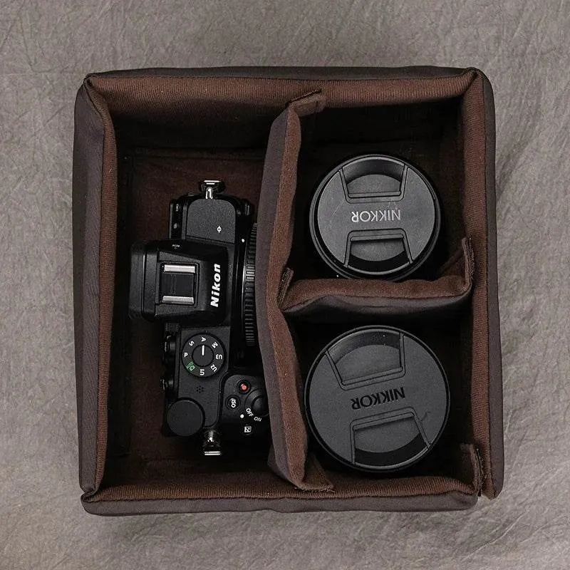 Leather Backpack for Camera DSLR Genuine Travel Bag Large