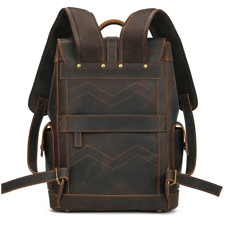 Leather Backpack for Camera DSLR Travel Bag for Men and Women