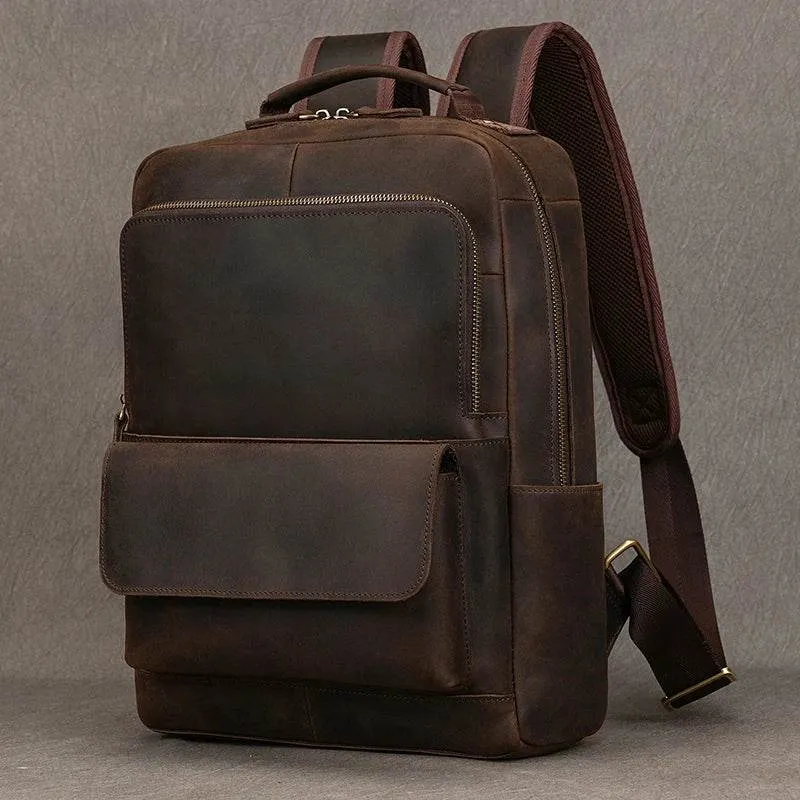 Leather Backpack for Camera DSLR Travel Bag for Men and Women