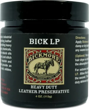 Leather Conditioner, Scratch Repair Bick LP 4oz - Heavy Duty LP Leather Preservative | Leather Protector, Softener and Restorer Balm for Dry, Cracked, and Scratched Leather | Made in USA