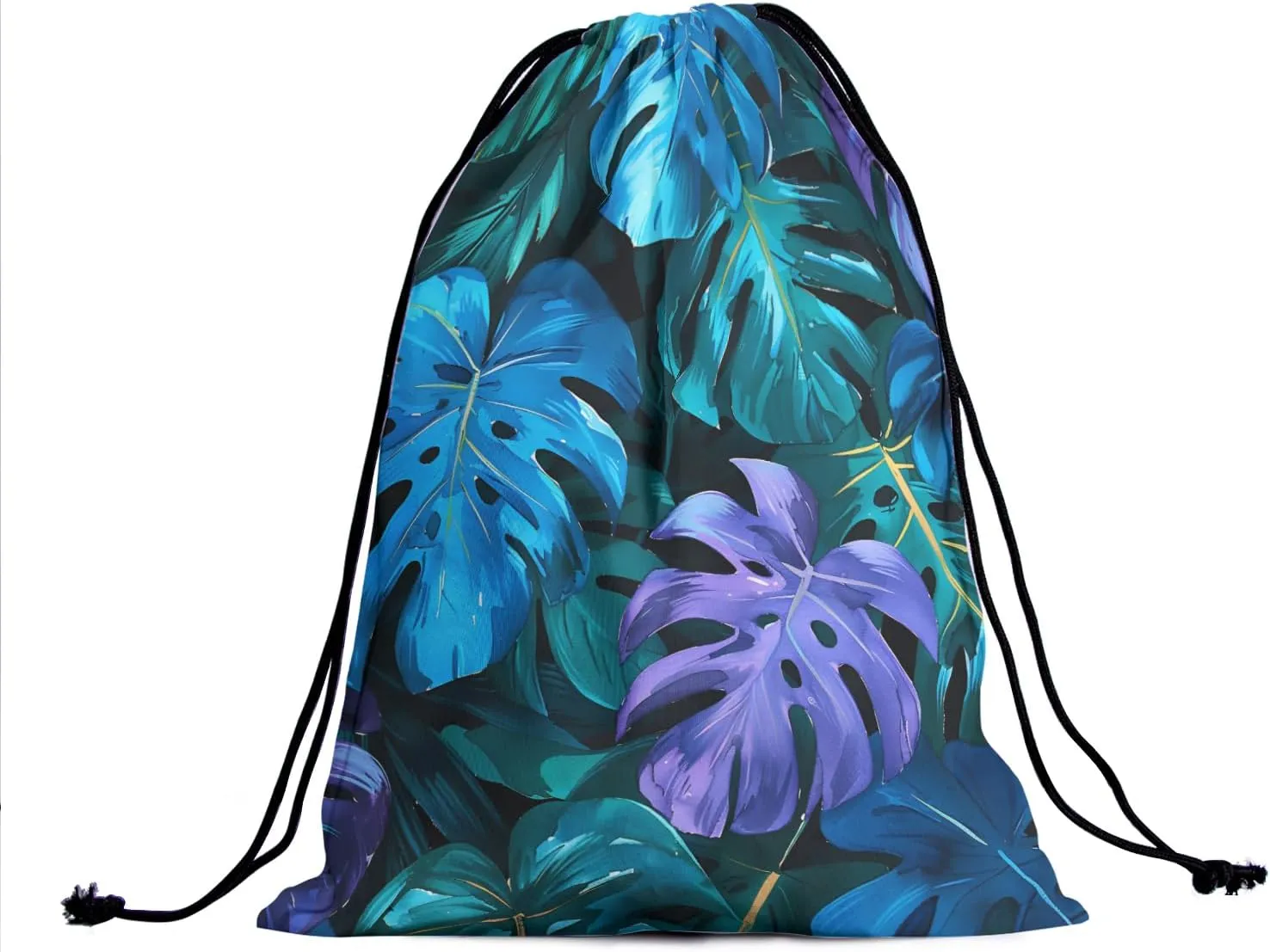 Leaves Gymnastic Grip Bag - Colorful Abstract Art Palm Leave Athlete String Lightweight Gymnastics Grip Bag for Sports