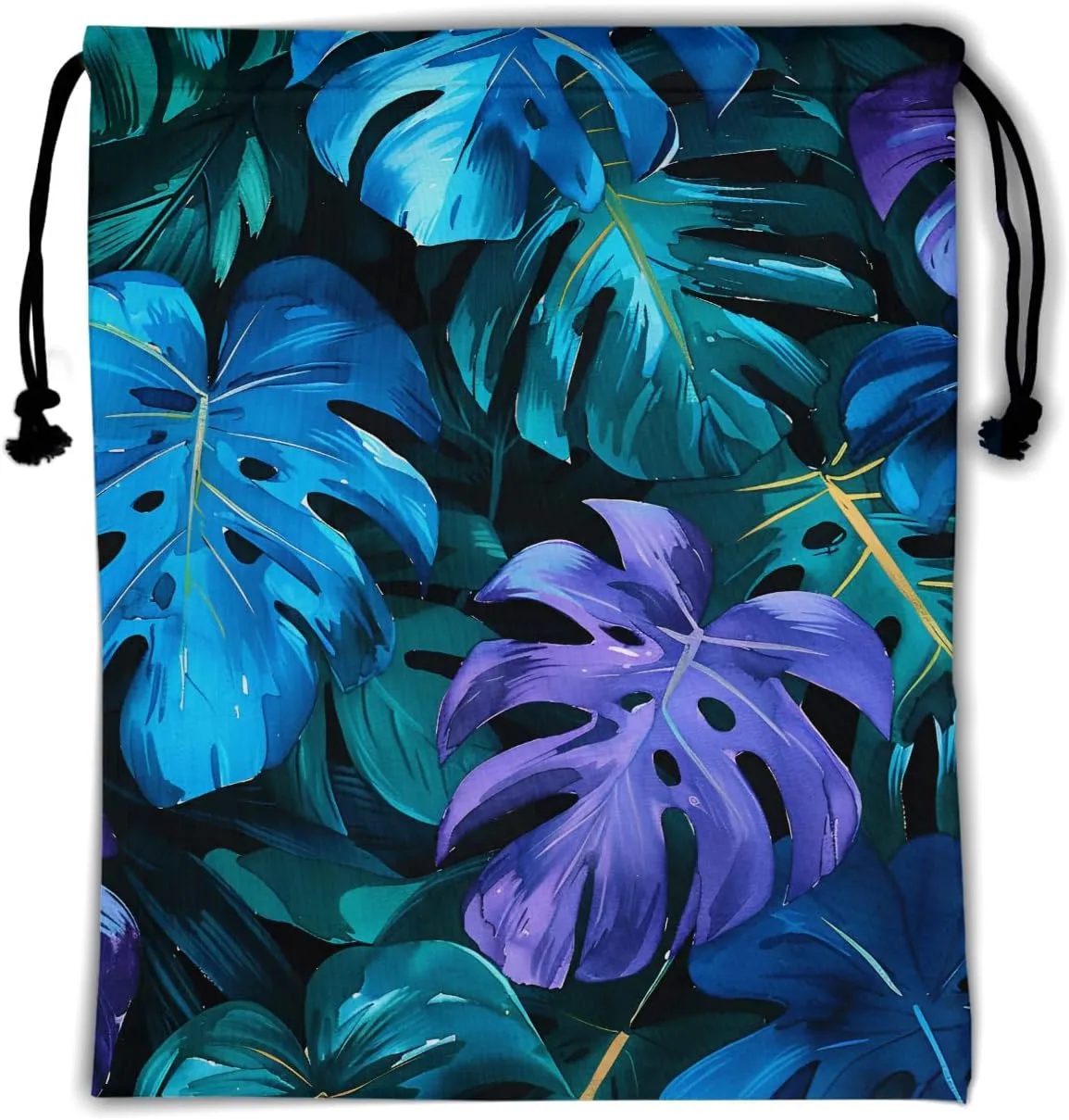 Leaves Gymnastic Grip Bag - Colorful Abstract Art Palm Leave Athlete String Lightweight Gymnastics Grip Bag for Sports
