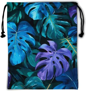 Leaves Gymnastic Grip Bag - Colorful Abstract Art Palm Leave Athlete String Lightweight Gymnastics Grip Bag for Sports
