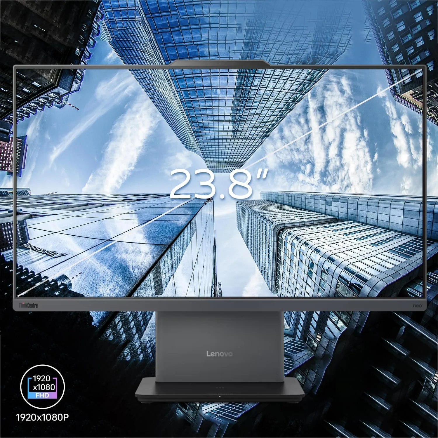 Lenovo ThinkCentre All-in-One Business Computer, 23.8" FHD Display, 13th Gen Intel 6-Core Processor, 32GB DDR5 RAM, 1TB PCIe SSD, Wi-Fi 6, HDMI, USB-C, Webcam, Windows 11 Pro