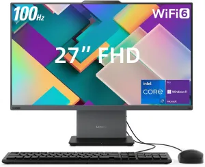 Lenovo ThinkCentre Neo 50a All-in-One Business Desktop, 27” FHD 100Hz Display, Intel Core i7-13620H, 32GB DDR5 RAM, 1TB SSD, Webcam, HDMI, Type-C, Wi-Fi 6, Wired Keyboard & Mouse, Windows 11 Pro