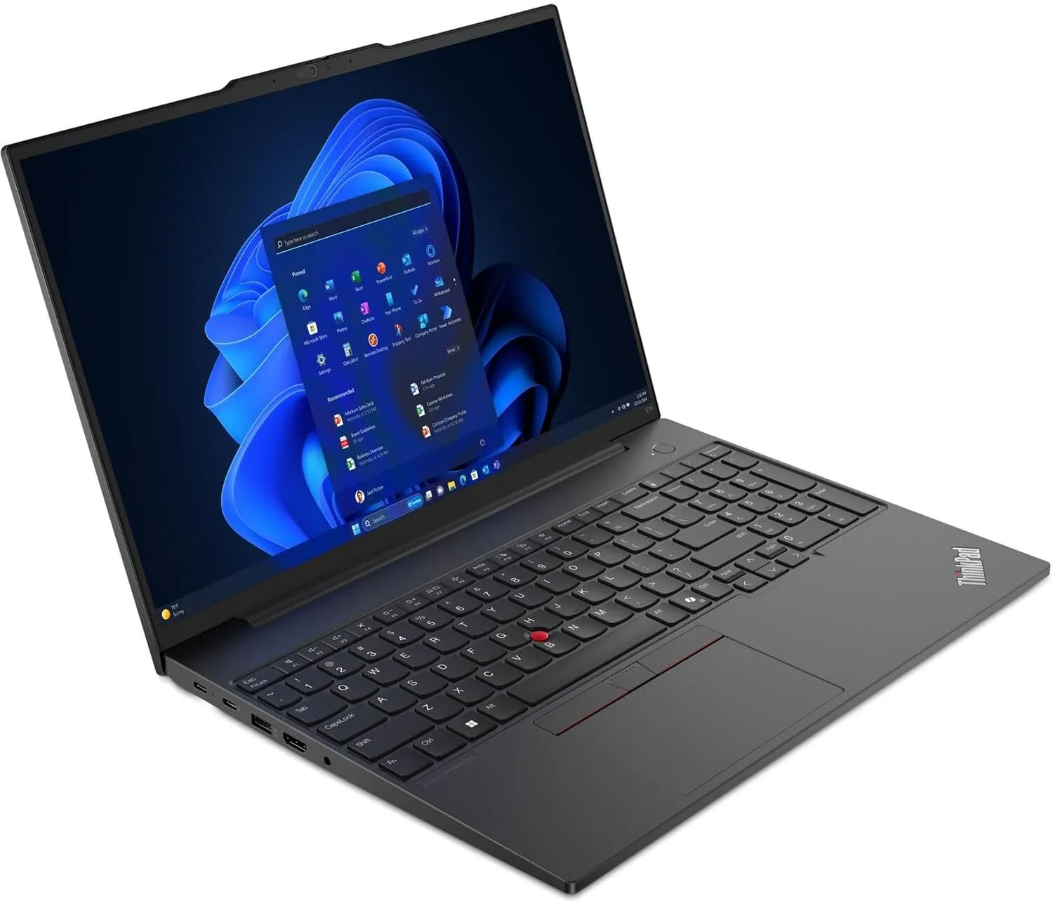 Lenovo ThinkPad E16 Gen 2 Laptop 2024-16" WUXGA Touch AMD Radeon 680M Graphics - AMD Ryzen 7 7735U 8 Cores - 16GB DDR5 512GB NVMe SSD - Backlit Keyboard Fingerprint Wi-Fi 6 - Win11 Pro 32GB USB