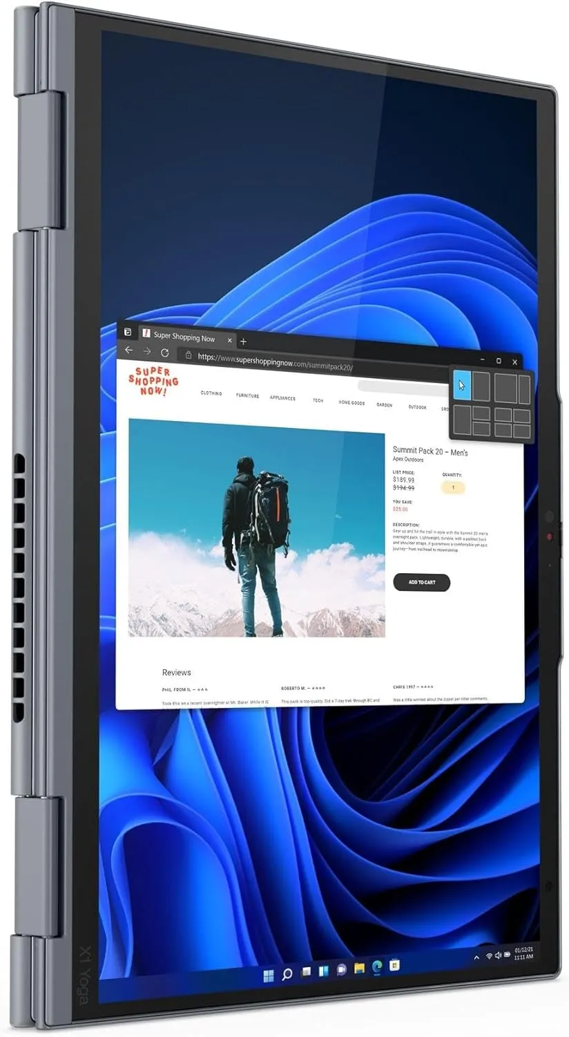 Lenovo ThinkPad X1 Yoga Gen 7 Laptop 2023-14" WUXGA Touch Intel Iris Xe Graphics - Intel Core i7-1270P vPro 12 Cores - 32GB LPDDR5 2TB NVMe SSD - Backlit KB FP Thunderbolt 4 Wi-Fi 6E - Win11 Pro