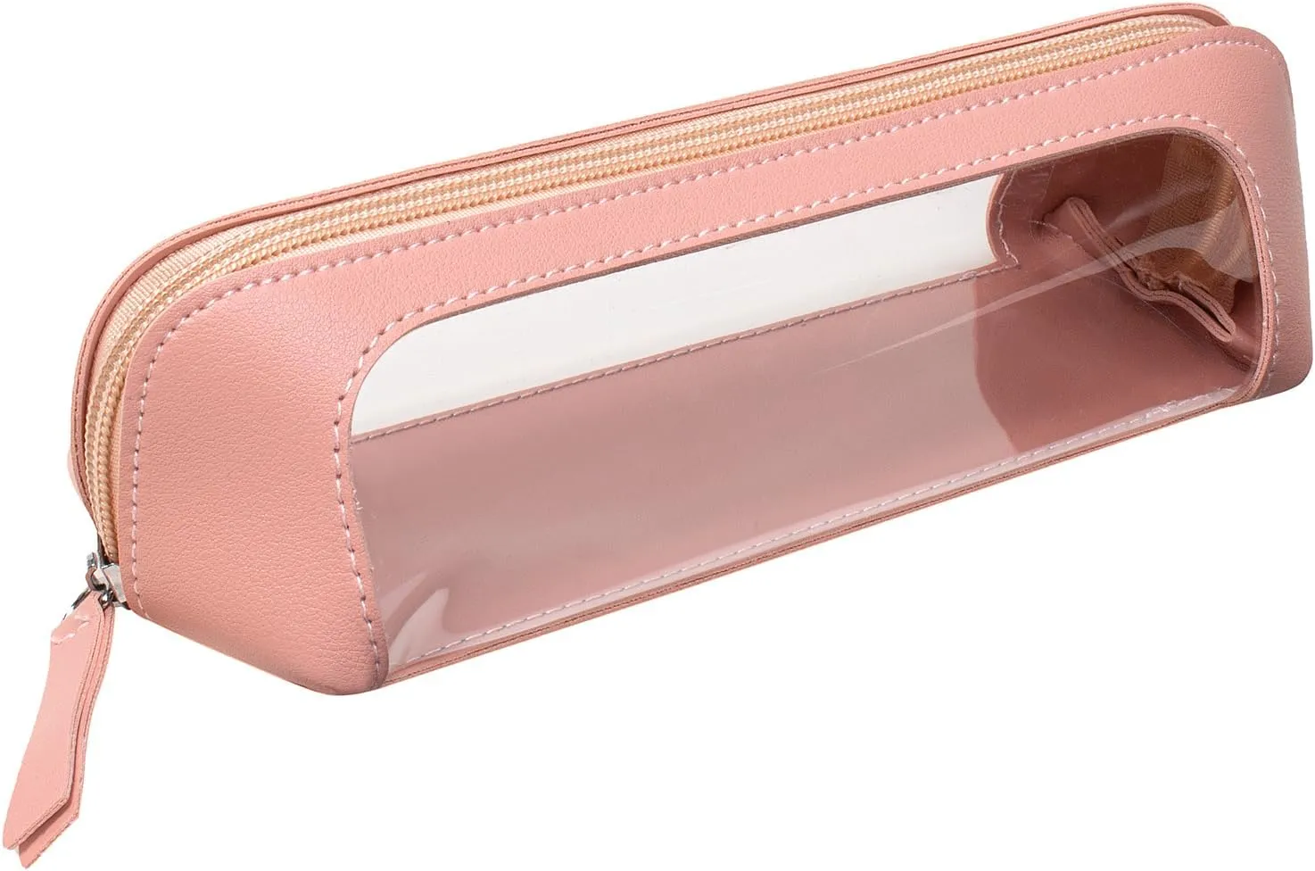 LETGO 2Pack Clear Makeup Bags, TSA Approved Toiletry Bag with Zipper, Clear Makeup Organizer Fit Carry-on Travel Pink Car Accessories Essentials for Women(2Pack-Pink Set)