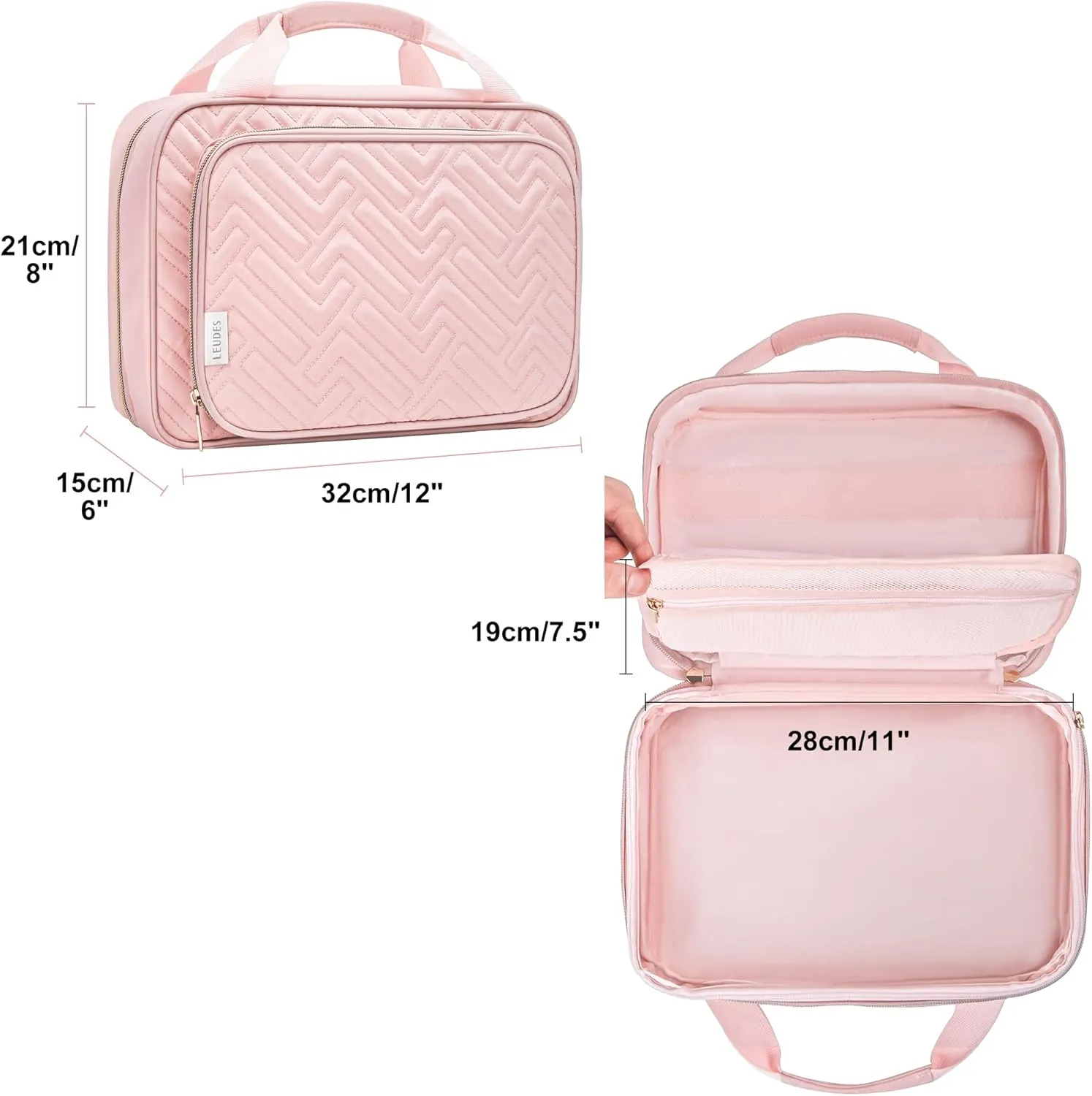 Leudes Diamond Painting Storage Containers, 60 Slots Bead Storage Box for Diamond Art Kits Accessories Organizer Case(Only Bottles and Bag) (Pink-1(60 Jars))