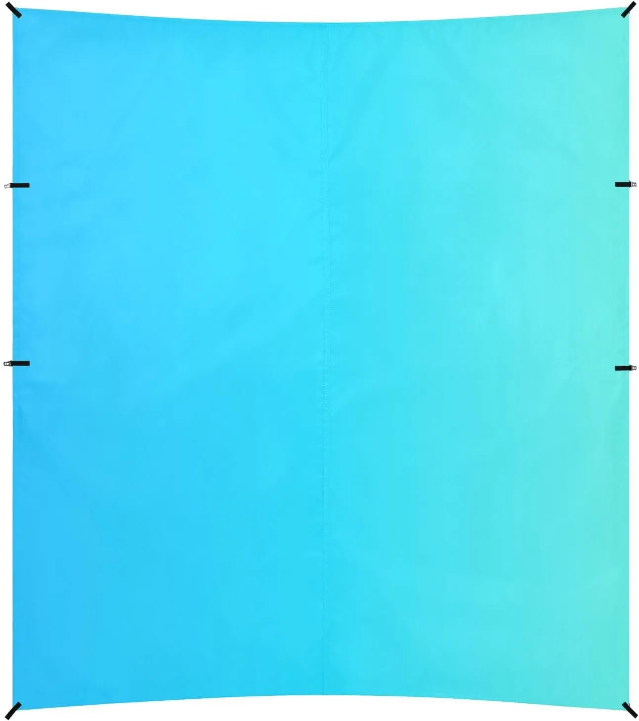Light Blue Gradient Stable Beach Tent UPF50 Water-Resistant Large Portable Sun Shelter with Sand Pockets for Camping, Fishing, Backyard Fun