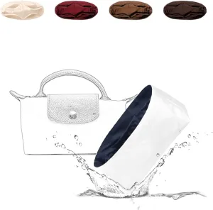 Lightweight Purse Insert Compatible with Long-champ Le Pliage Mini Handbag, Waterproof Dupontpaper Surface and Silky Satin Lining (Mini, Blue Nuit)