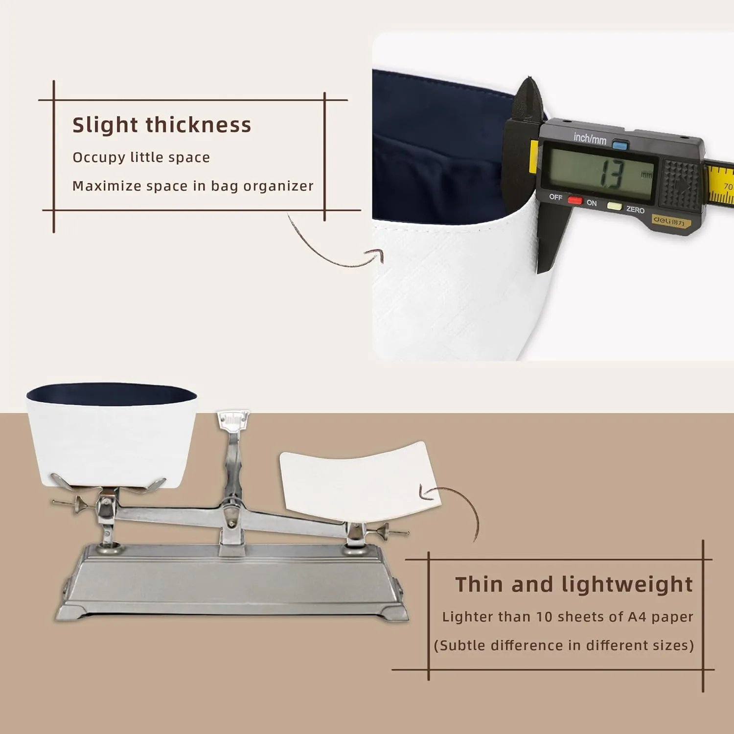 Lightweight Purse Insert Compatible with Long-champ Le Pliage Mini Handbag, Waterproof Dupontpaper Surface and Silky Satin Lining (Mini, Blue Nuit)