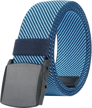 LionVII Stretch Belts for Men-Web Mens Belts Elastic Plastic Buckle Breathable for Sport-Adjustable Trim to Fit 27-49" Waist