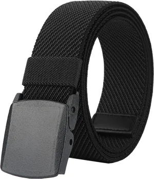LionVII Stretch Belts for Men-Web Mens Belts Elastic Plastic Buckle Breathable for Sport-Adjustable Trim to Fit 27-49" Waist