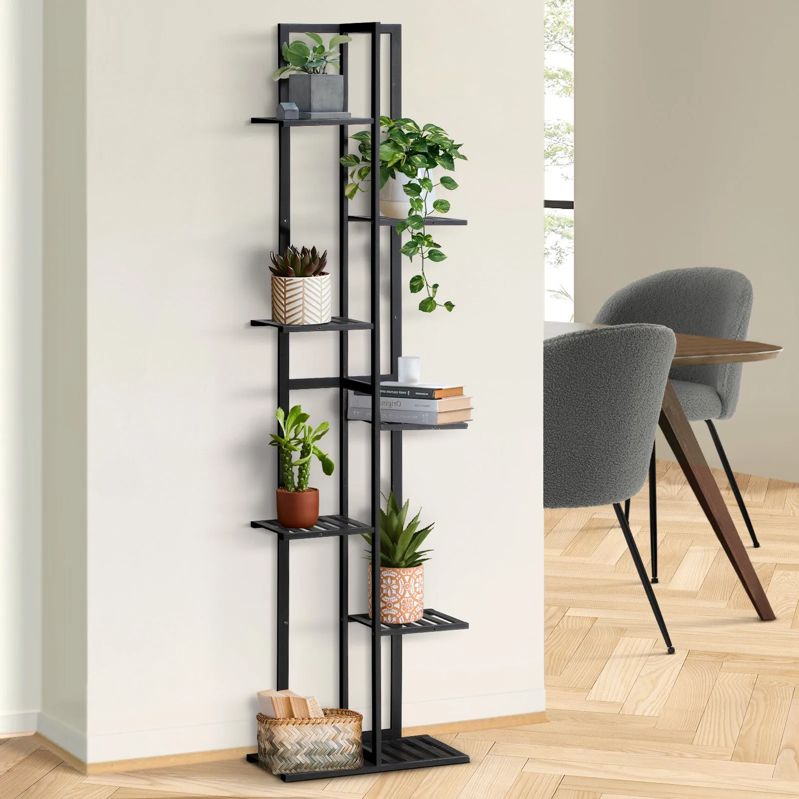 Livsip Plant Stand Garden Planter Wooden Flower Pot Rack Shelving Indoor Outdoor