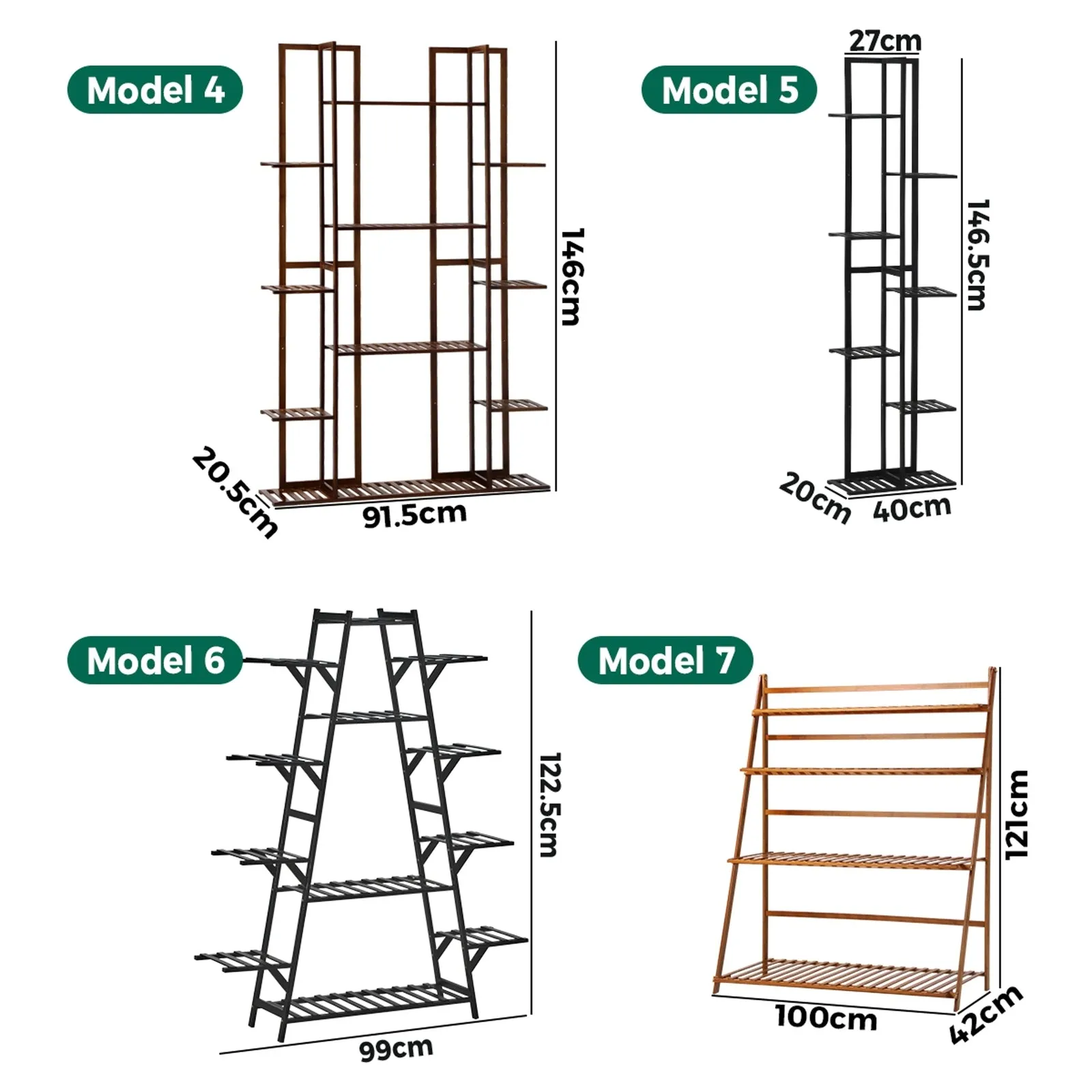 Livsip Plant Stand Garden Planter Wooden Flower Pot Rack Shelving Indoor Outdoor