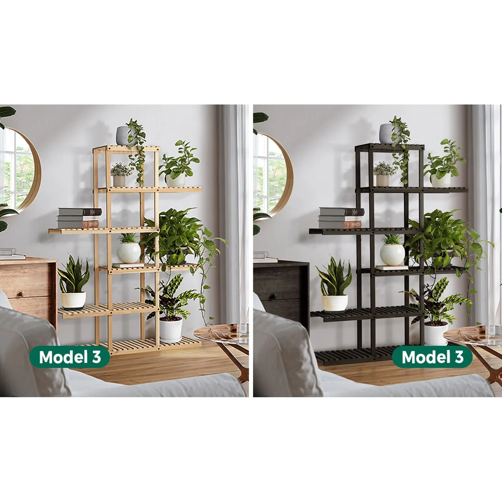Livsip Plant Stand Garden Planter Wooden Flower Pot Rack Shelving Indoor Outdoor