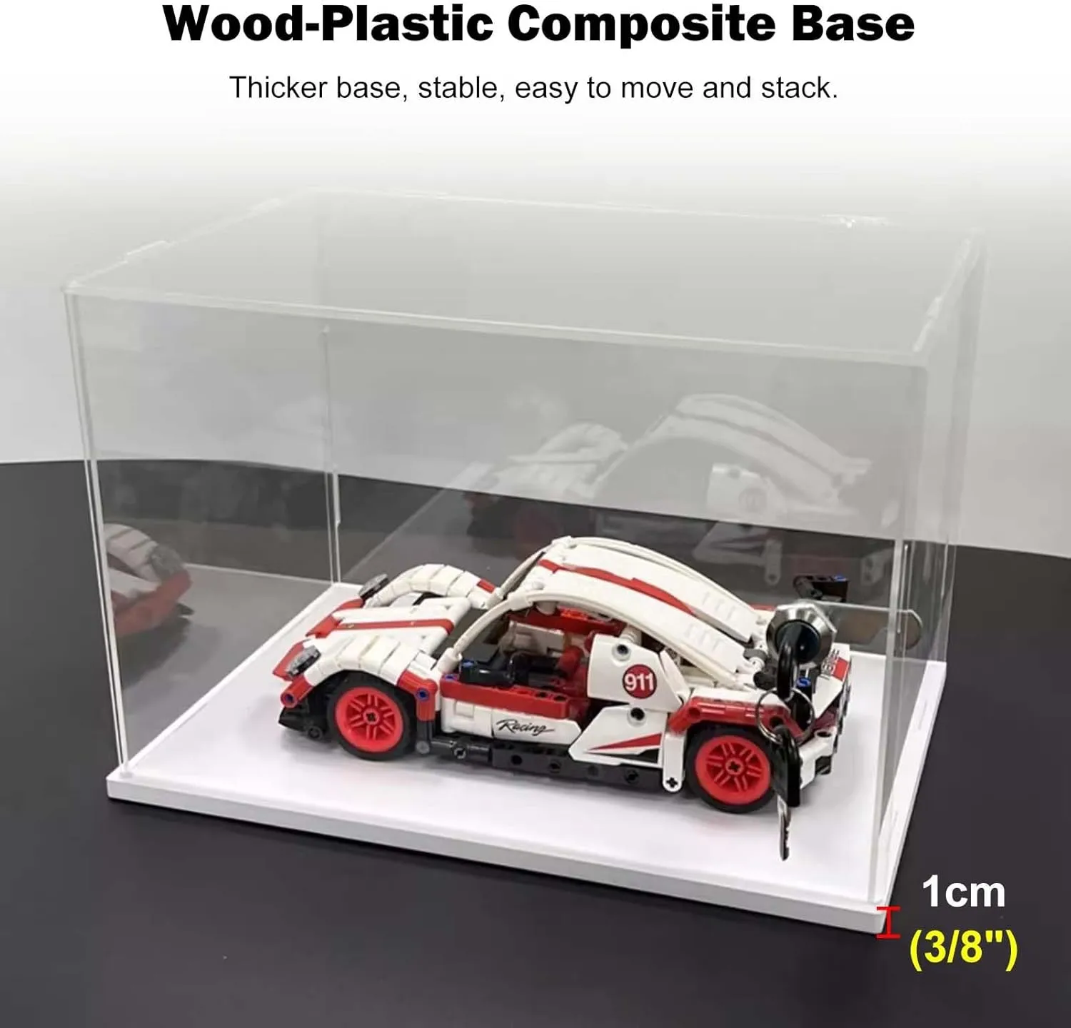 Lockable Transparent Acrylic Case with Key, Rectangle Cube Acrylic Display Box Storage Bins, Dustproof Figurine Toy Memorabilia Showcase(10x10x20cm(4x4x8in))