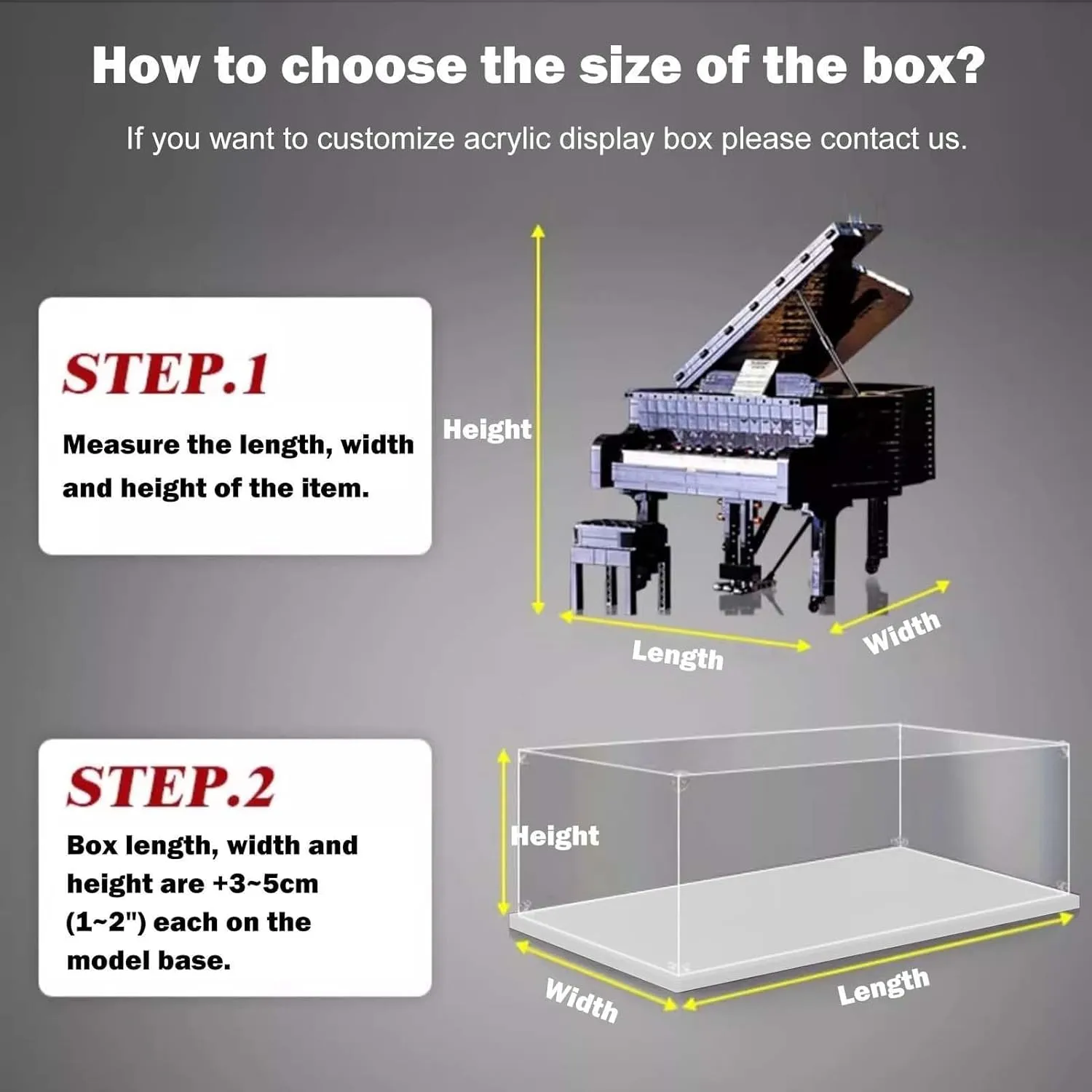 Lockable Transparent Acrylic Case with Key, Rectangle Cube Acrylic Display Box Storage Bins, Dustproof Figurine Toy Memorabilia Showcase(10x10x20cm(4x4x8in))