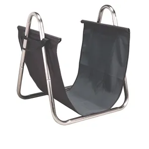 Log Holder Pewter With Black Canvas Carrier