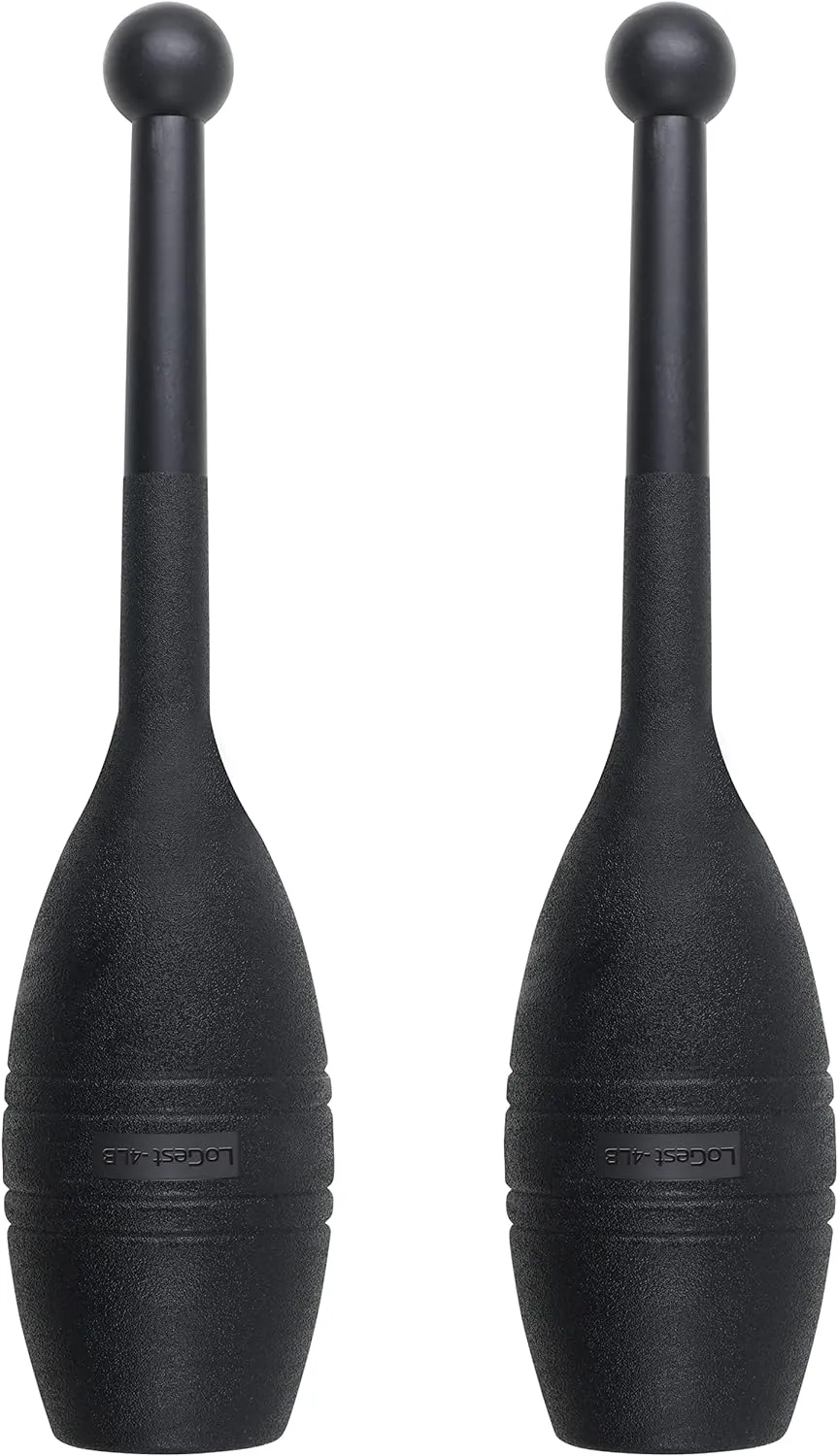 Logest Mace Exercise Club - Heavy Duty Plastic Indian Clubs Available in 1 LB and 2 LB Set 3LB Set 4LB Set of 2 Perfect for Strength Training Rehabilitation Improves Grip Full Body Workout Mace Clubs