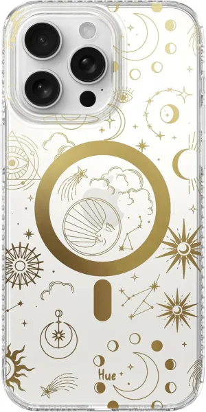 LONLI Hue - for iPhone 15 Pro Max Case [Compatible with Magsafe] - Cosmic Stars Phone Case - [360° Shock-Absorbent Bumper] - Cute, Unique and Aesthetic Phone Cover for Girls and Women
