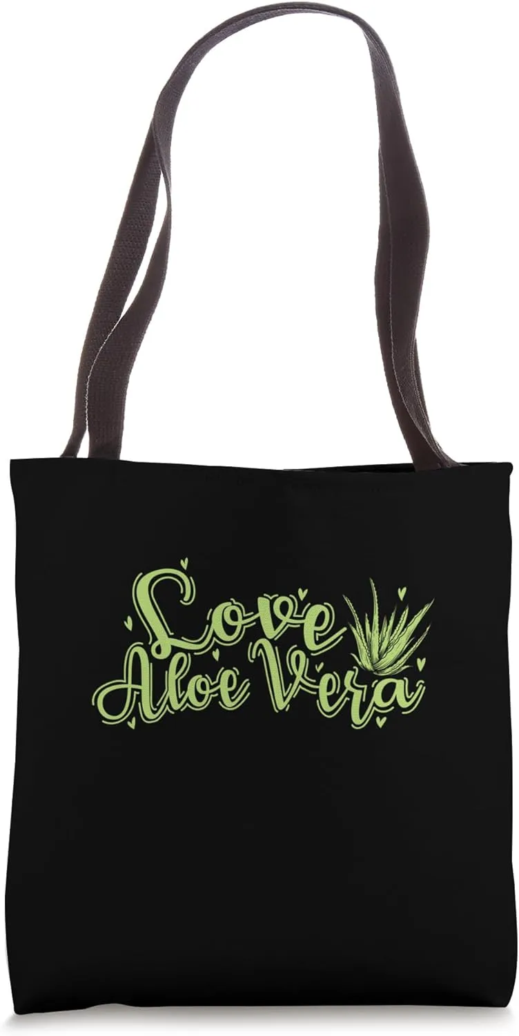 Love Aloe Vera medicinal Plant Medicine Cosmetics Tote Bag