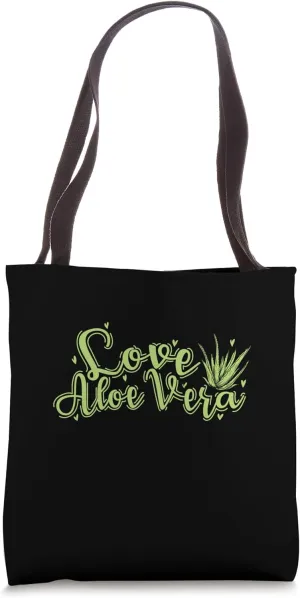 Love Aloe Vera medicinal Plant Medicine Cosmetics Tote Bag