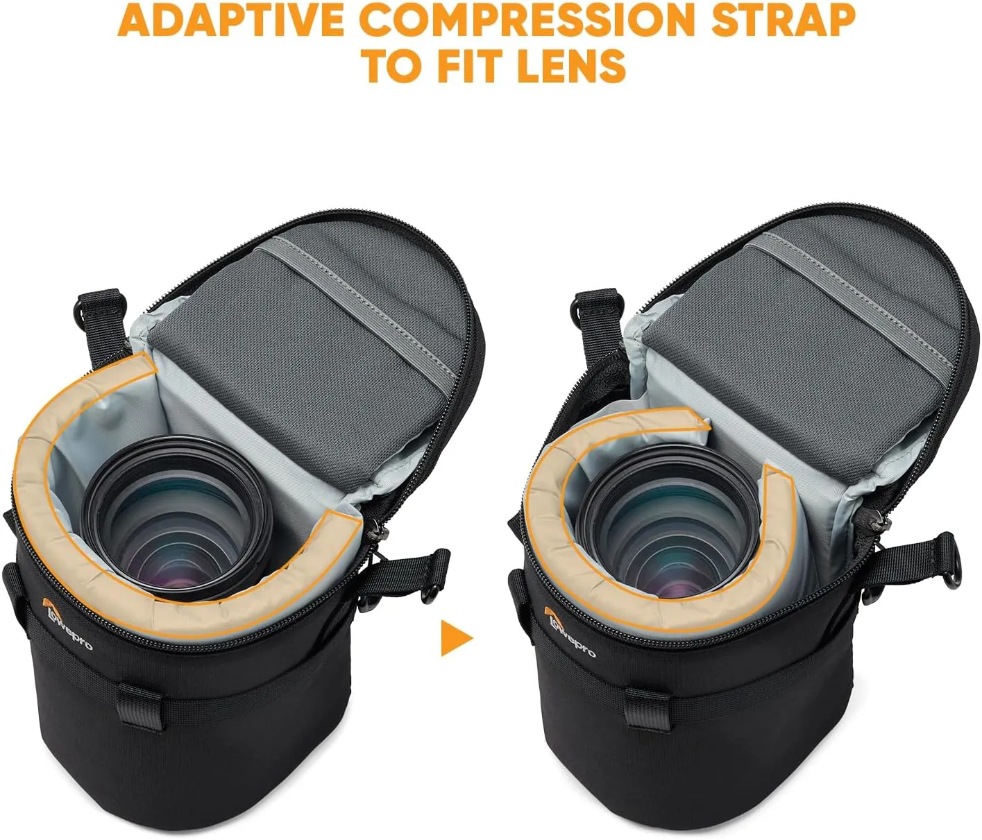 Lowepro ProTactic LCS 11 x 18 III Camera Lens Case, Camera Lens Pouch Bag, fits 50-140mm F/2.8, for DSLR and Mirrorless Cameras, Vol-2L Dim:7.09x4.33x4.33in, Camera Bag,for Photographer/Videographer