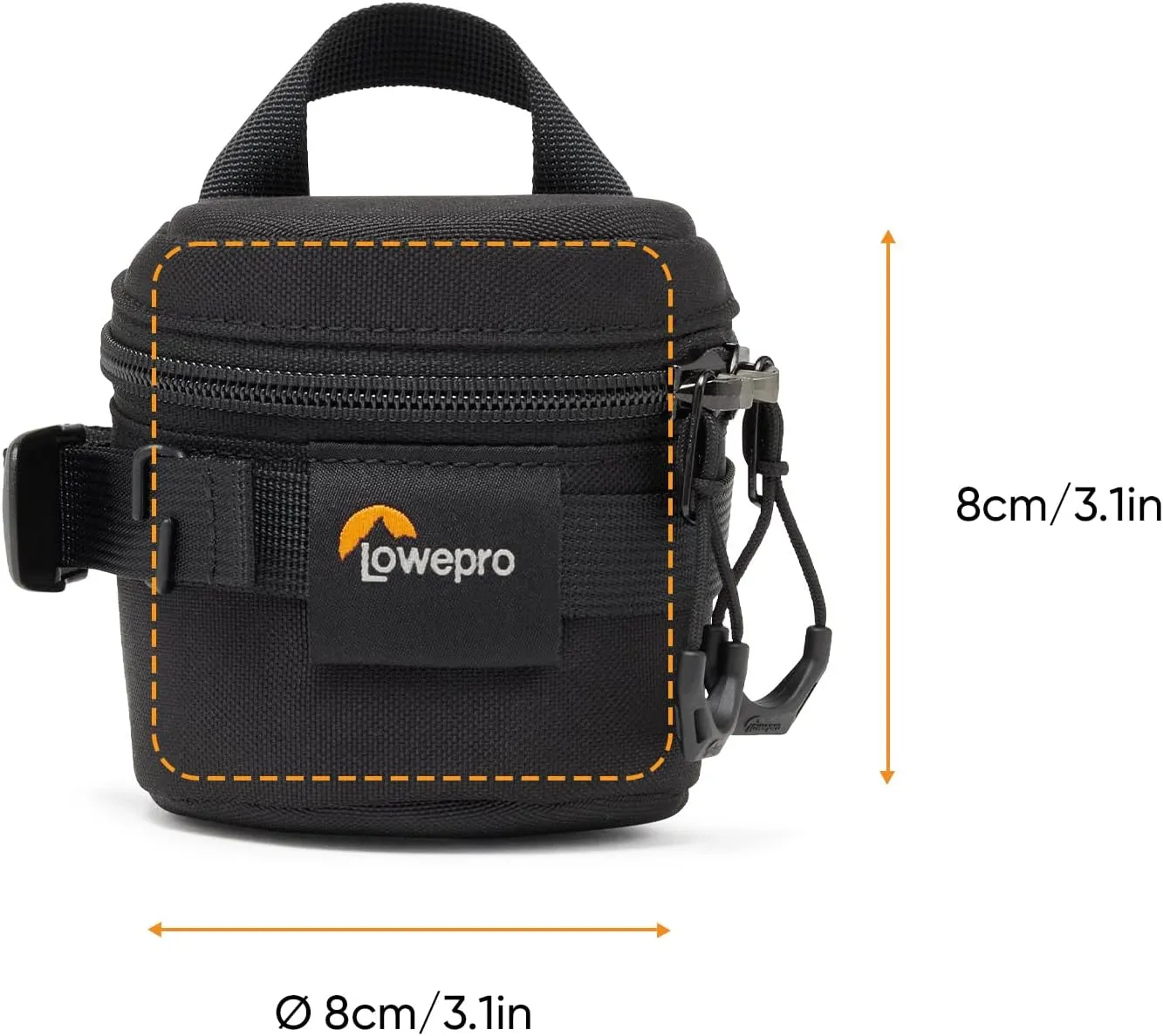 Lowepro ProTactic LCS 8 x 8 III Camera Lens Case, Camera Lens Pouch Bag, fits 50mm F/1.8, for DSLR and Mirrorless Cameras, Vol-0.3L Dim: 3.15x3.15x3.15in, Camera Bag, for Photographer/Videographer