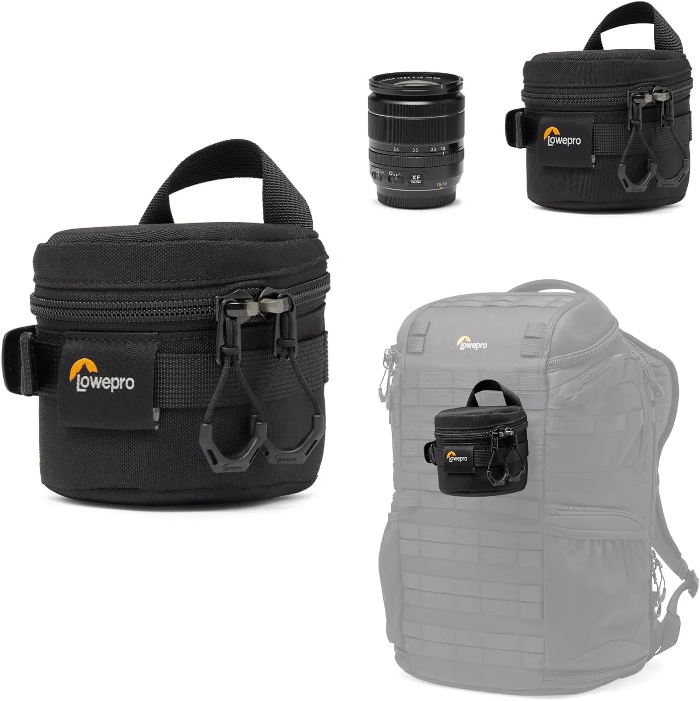 Lowepro ProTactic LCS 8 x 8 III Camera Lens Case, Camera Lens Pouch Bag, fits 50mm F/1.8, for DSLR and Mirrorless Cameras, Vol-0.3L Dim: 3.15x3.15x3.15in, Camera Bag, for Photographer/Videographer