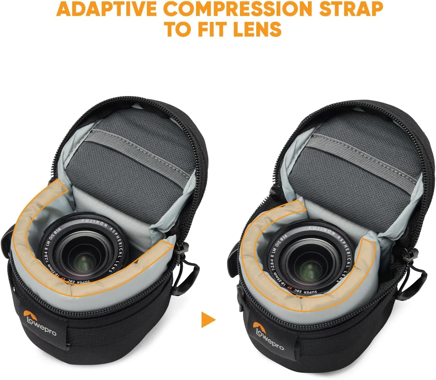 Lowepro ProTactic LCS 8 x 8 III Camera Lens Case, Camera Lens Pouch Bag, fits 50mm F/1.8, for DSLR and Mirrorless Cameras, Vol-0.3L Dim: 3.15x3.15x3.15in, Camera Bag, for Photographer/Videographer
