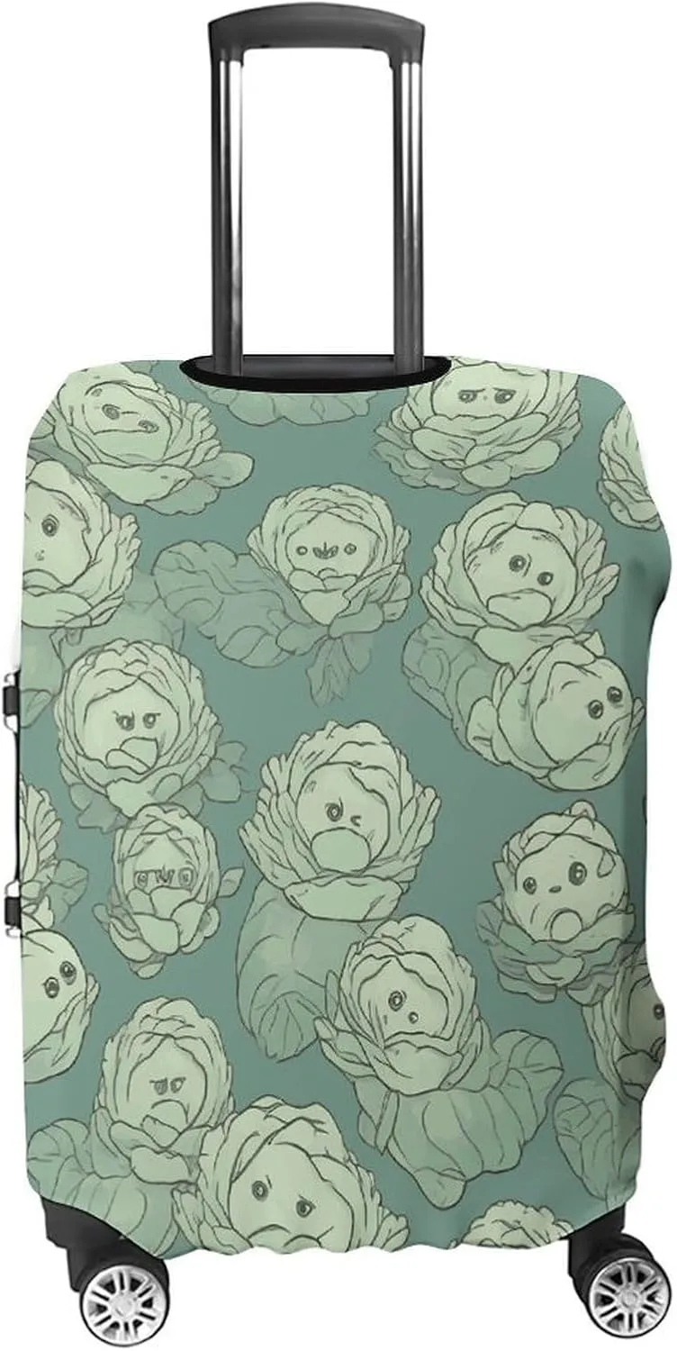 Luggage Cover for Travel Cabbage Pattern Fashion Luggage Covers Washable Stretch Suitcases Protector Fits 19-32 Inch Luggage L