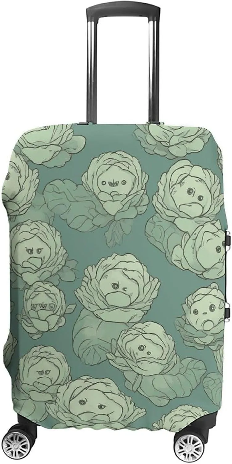 Luggage Cover for Travel Cabbage Pattern Fashion Luggage Covers Washable Stretch Suitcases Protector Fits 19-32 Inch Luggage L