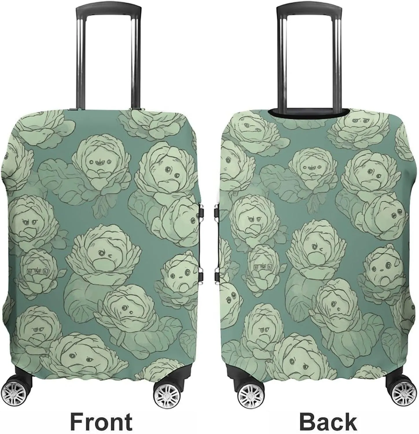 Luggage Cover for Travel Cabbage Pattern Fashion Luggage Covers Washable Stretch Suitcases Protector Fits 19-32 Inch Luggage L