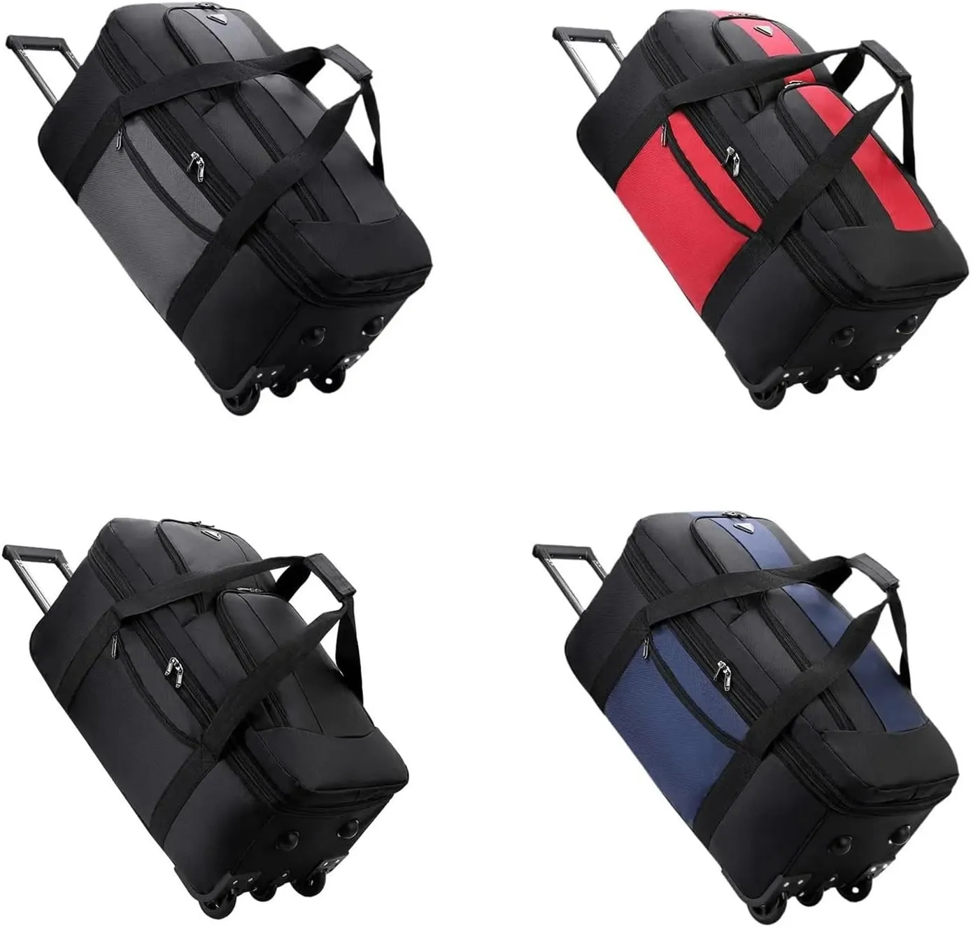 Luggage Wheeled Duffel Bag Wheeled Travel Duffel Bag Oxford Cloth Multipurpose Rolling Travel Bag Men Outdoor Traveling Picnic Carry on luggage(Red)