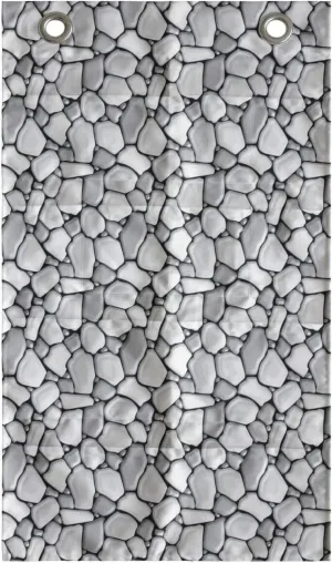 Lunarable Grey and Black Hanging Pocket Organizer, Rubble Masonry Themed Graphic Pattern Little Pebble Stones Pavement, Printed Polyester Storage Bag with Pockets, 21" x 31", Pale Grey Black