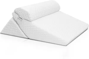 Lunix Replacement Cover for LX6 3pcs Wedge Pillow Set, Foam not Included - Air White