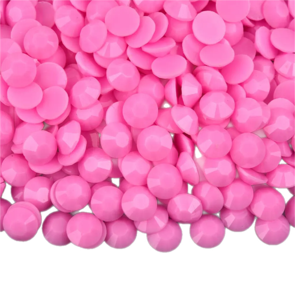 Macaroon Rose Resin Jelly Round Flat Back Rhinestones