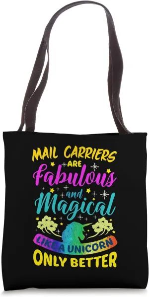 Mail Carrier Unicorn Magical Mailman Fabulous Postal Worker Tote Bag