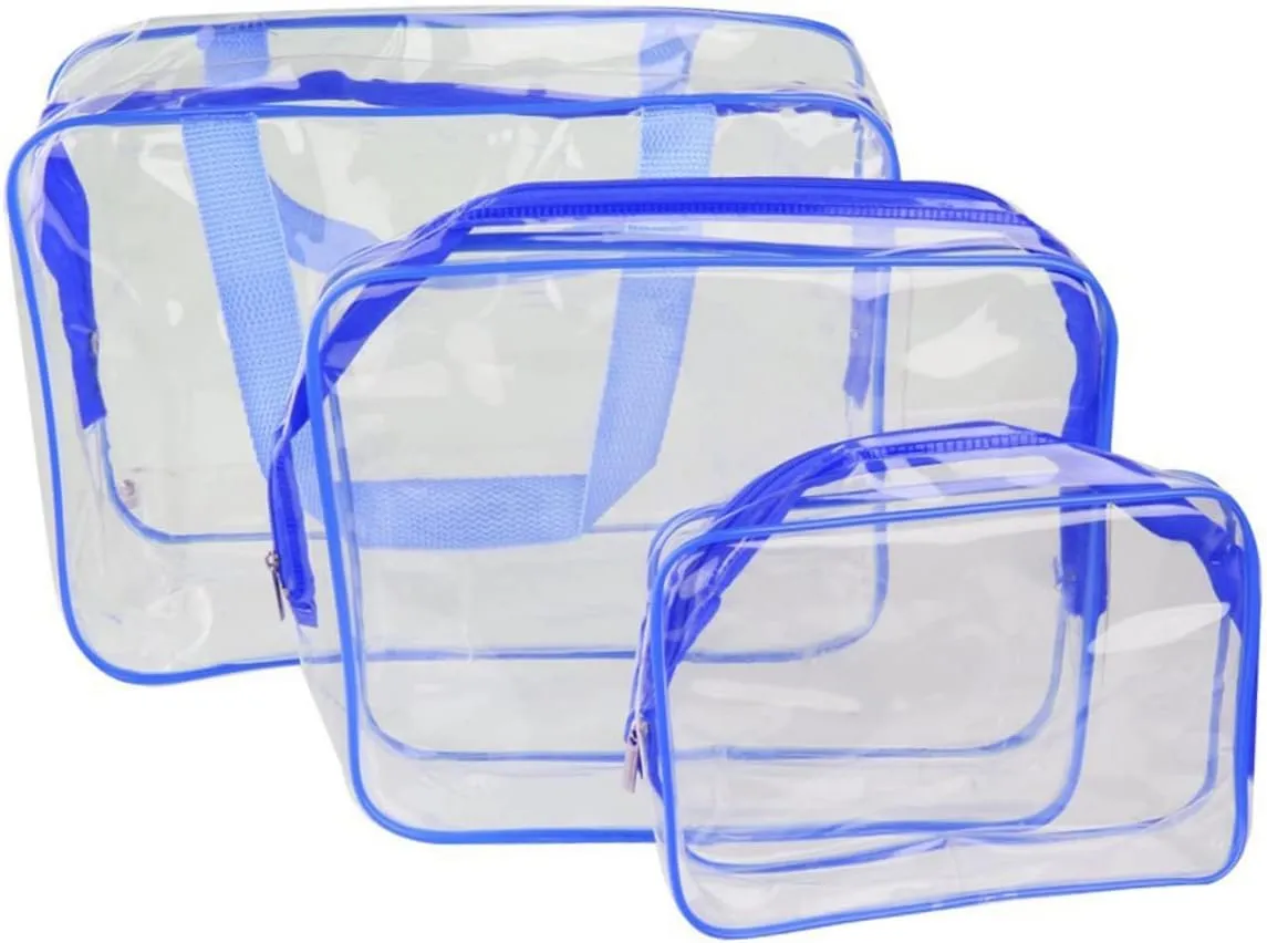 Makeup Bag Tote Bags Compliant Bag Waterproof Cosmetic Tote Bag Wash Bag Travel Makeup Box Make up, Blue, medium