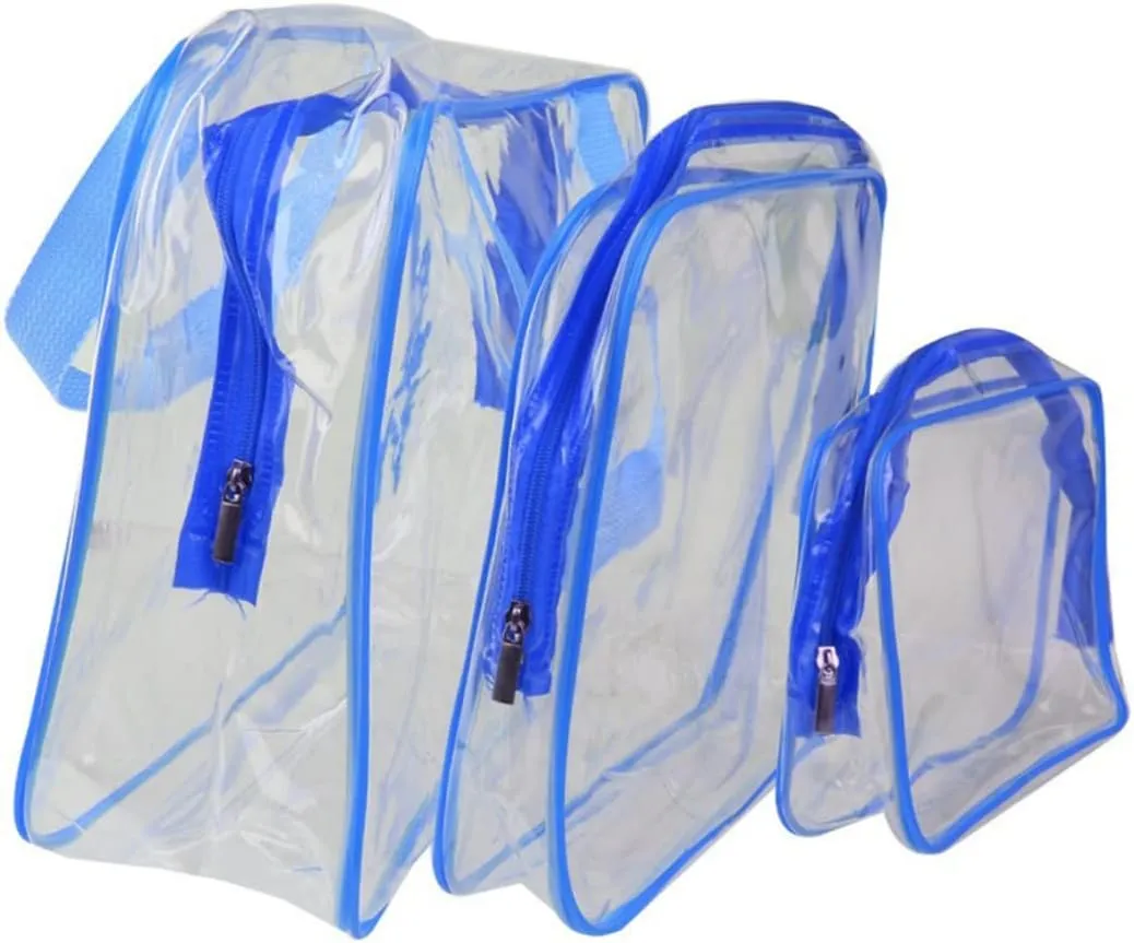 Makeup Bag Tote Bags Compliant Bag Waterproof Cosmetic Tote Bag Wash Bag Travel Makeup Box Make up, Blue, medium