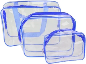 Makeup Bag Tote Bags Compliant Bag Waterproof Cosmetic Tote Bag Wash Bag Travel Makeup Box Make up, Blue, medium