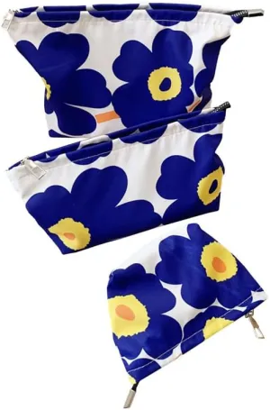 Makeup Bag Travel Toiletry Bag for Women Cosmetic Bag Makeup Case for Girls Toiletry Bags for Traveling Zipper Pouch (3 Pics)