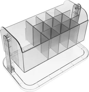 Makeup Brush Holder Organizer Rotating Desktop Storage for Makeup Brushes and Cosmetics Transparent Design for Vanity and Clean Spaces