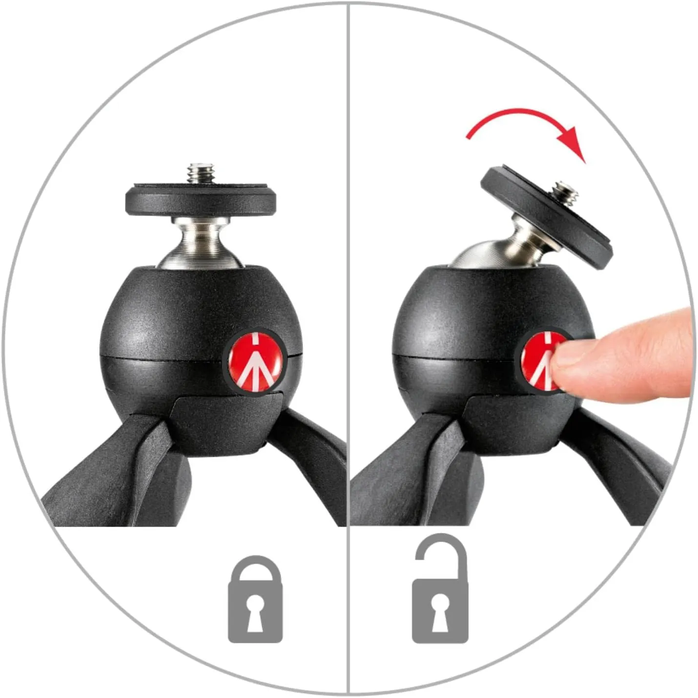 Manfrotto PIXI Mini Tripod, Black (MTPIXI-B)