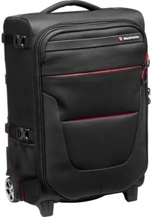 Manfrotto Reloader Air-55 Pro Light Camera Roller Bag for Camcorders, DSLR, Professional Reflex Cameras, Holds up to 2 Camera Bodies with Lenses, Pocket for 17" PC and Pocket for Documents