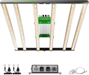MARS HYDRO 2025 New Version FC-E4800 Foldable LED Grow Light 4x4ft Full Spectrum Grow Light Bar 480Watt Plant Growing Light Remote Control