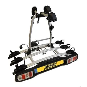 Maypole Towball Mounted Car Rear Tow Bar Cycle Holder 3 Bike Carriers 45kg Load